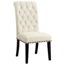 Button Tufted Side Chairs (Set of 2) - Beige by HouseOfZazla