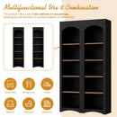 On-Trend Free Standing 5 Tier Bookshelves, Bookcases Set of 2