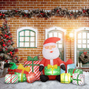 Outsunny 4.4' Christmas Inflatables Santa Claus and Gift Boxes