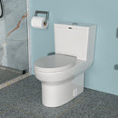1 Piece Toilet & Dual Flush, Soft Closing Seat - White by HouseOfZazla