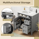 Bathroom Vanity With Top Sink, 2 Drawers & Tip Out Drawer by HouseOfZazla