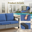73.4" Wide Outdoor Wicker Sofa