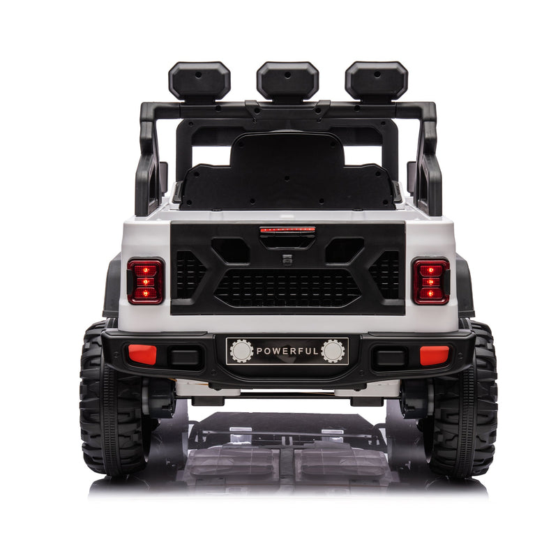 24V Ride On Large PickUp Truck car for Kids,ride On 4WD Toys with Remote Control,Parents Can Assist in Driving,Bluetooth music version,Pickup truck design with spacious storage in the rear.