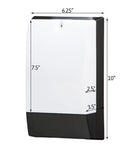 10"H Outdoor LED Wallpack Dusk to Dawn Wall Light, Low Profile Black Finish, White Shade by LampsUSA