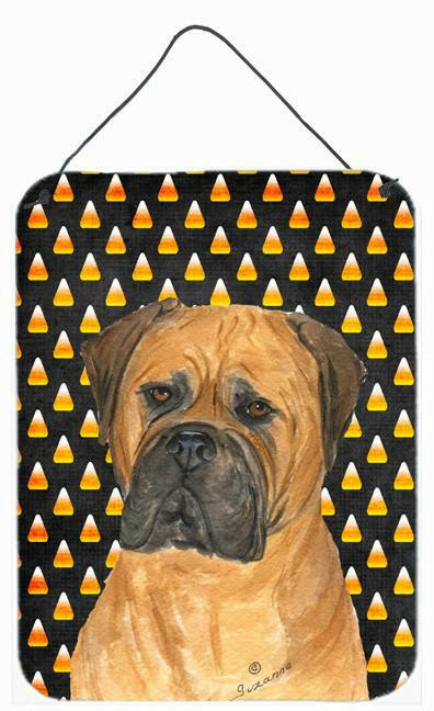 Bullmastiff Candy Corn Halloween Portrait Wall or Door Hanging Prints