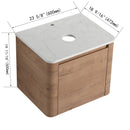 24'' Wall-Mounted Bathroom Vanity with Soft-Close Door by HouseOfZazla