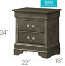 Louis Phillipe - Nightstand - Wood by Unique Piece Furniture