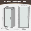 34 In. to 36 In. x 72 In. Semi-Frameless Pivot Shower Door by HouseOfZazla