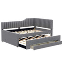 Upholstered Daybed With Trundle And 3 Drawers by HouseOfZazla