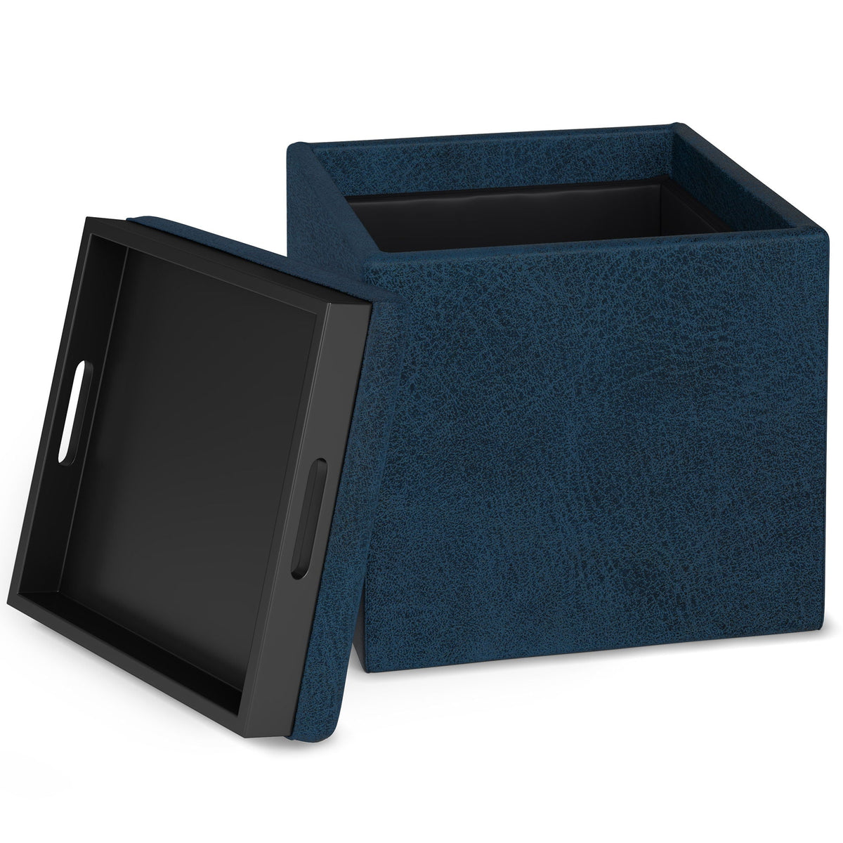 Rockwood - Upholstered Cube Storage Ottoman With Tray, photo 33 of 40