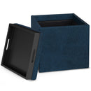 Rockwood - Upholstered Cube Storage Ottoman With Tray by Unique Piece Furniture