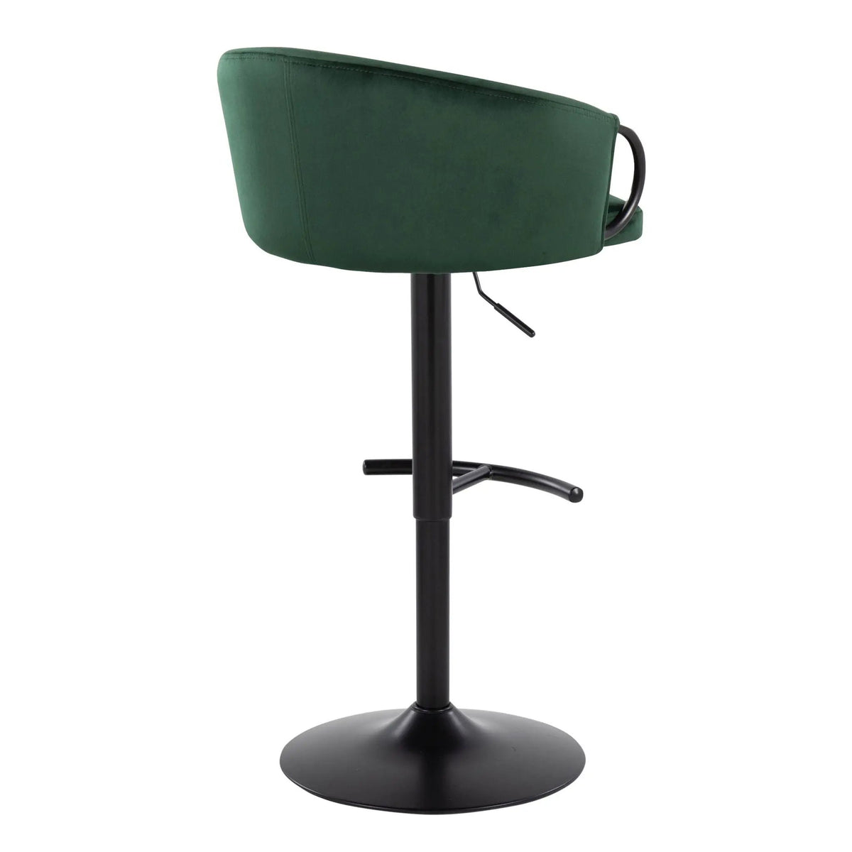 Claire - Contemporary Adjustable Barstool With Swivel With Rounded T Footrest (Set of 2), photo 5 of 12