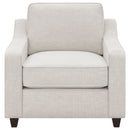 Christine Upholstered Sloped Arm Accent Chair Beige