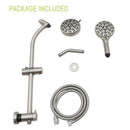 Multi Function Dual Shower Head System With 4.7" Rain Showerhead, 8 Function Hand Shower, Adjustable Slide Bar by HouseOfZazla