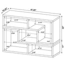 Convertable L-Shaped Bookcase With Open Shelves - White