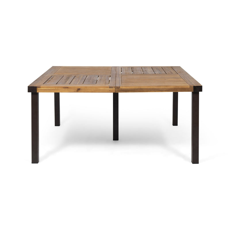 9-Piece Acacia Wood Outdoor Dining Set, photo 6 of 10
