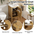 Bathroom Cabinet With Sink, Adjustable Shelf, Soft Closing Hinges - Natural Wood by HouseOfZazla