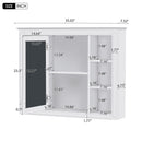 Wall Mounted Medicine Cabinet With Mirror and 6 Open Shelves by HouseOfZazla
