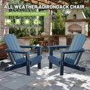 Adirondack Chairs Set of 2 - HDPE Plastic Outdoor Chairs by HouseOfZazla