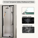Semi Frameless Pivot Hinged Shower Door, Reversible Design by HouseOfZazla