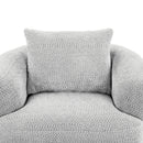 360° Swivel Barrel Sofa Chair With Throw Pillow, Upholstered Accent Chair by HouseOfZazla