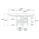 Lavon Oval 60-inch Wood Extension Leaf Dining Table Espresso