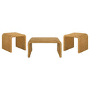 Cahya 3-piece Rattan Coffee and End Table Set Natural