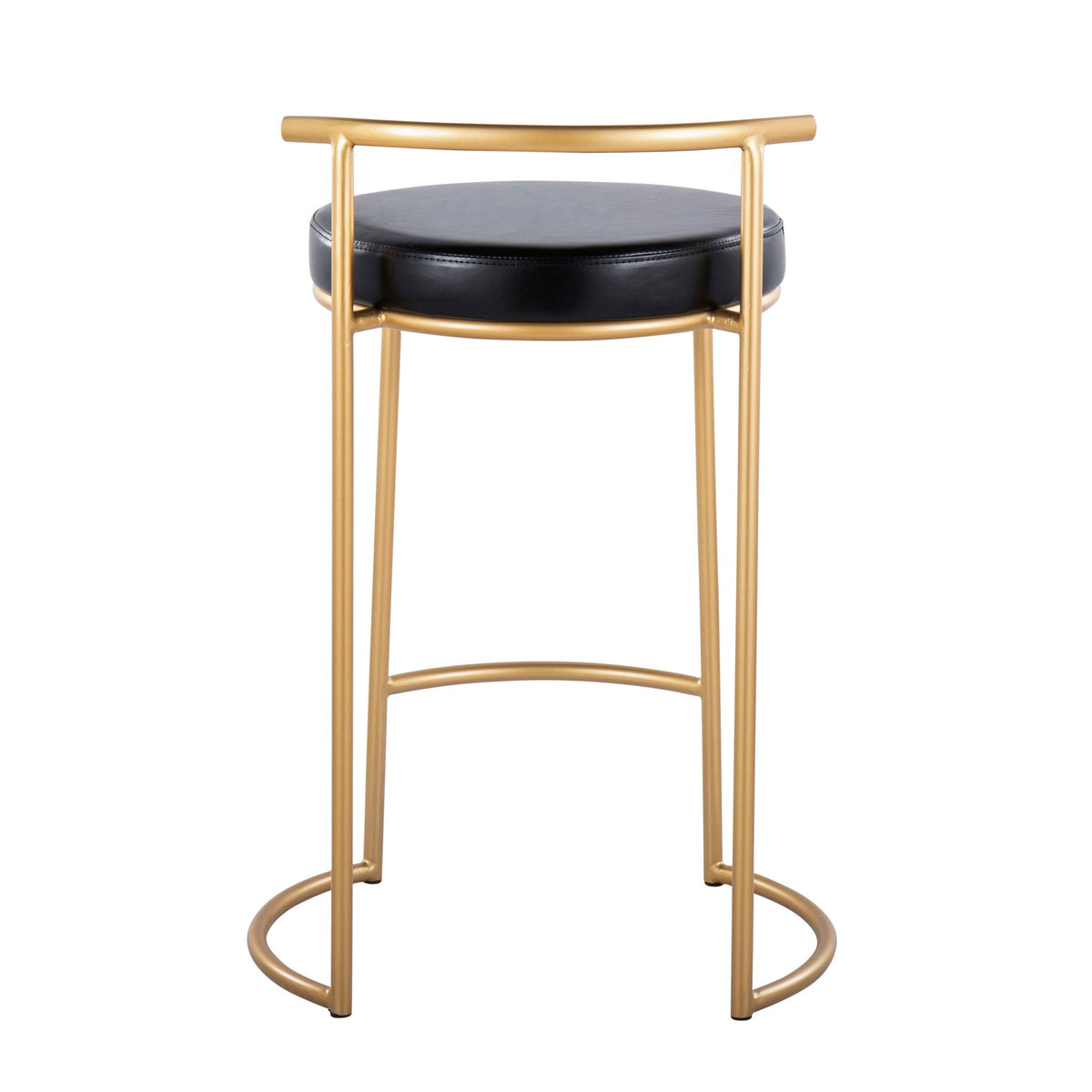 Fuji - Round Contemporary Fixed Height Counter Stool (Set of 2), photo 5 of 10