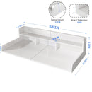 Washer Dryer Countertop Organizer, Double Layer Wooden Laundry Shelf Topper With Edge For Storage - White by HouseOfZazla