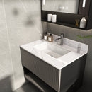 Bianco Carrara Venato Marble Vanity Top With Pre Drilled Faucet Hole And Undermount Sink by HouseOfZazla
