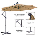 Outdoor Cantilever Patio Umbrella with 32 LED Lights, 10 ft