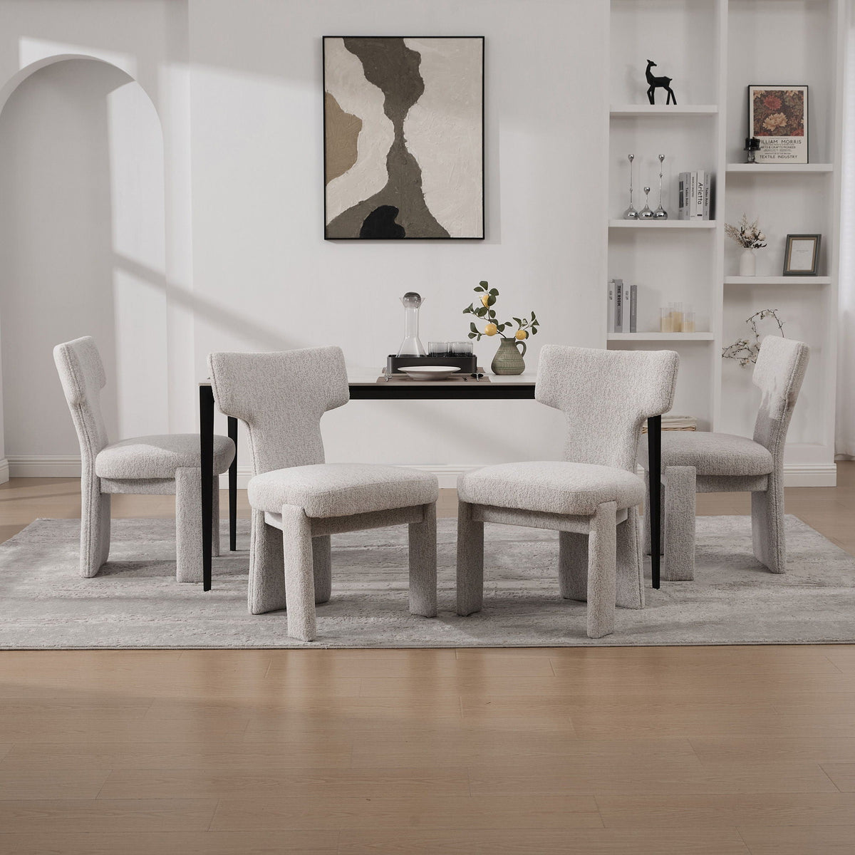 Armless Curved Back Accent Chairs, photo 22 of 40