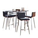 Marcel Mason - 5 Piece Swivel Contemporary Counter Height Dining Set by HouseOfZazla