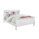 Charlston - Modern Sleigh Design Bed With LED