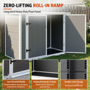 Horizontal Outdoor Storage Shed with Ramp & Hydraulic Lid