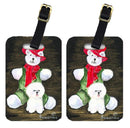 Bichon Frise with Teddy Bear Luggage Tag