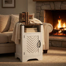 Farmhouse Nightstand With Charging Station & Storage by HouseOfZazla