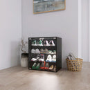 4 Layers Shoe Cabinet With Glass Door And Glass Layer Shoes Display Cabinet With LED Light Bluetooth Control - Black by HouseOfZazla