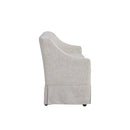 Slip Covered Settee With Casters - Beige by HouseOfZazla