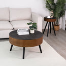 Round Coffee Table With Storage Function For Living Rooms by HouseOfZazla