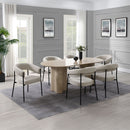 Jirina - Dining Table - Travertine Pattern by Unique Piece Furniture