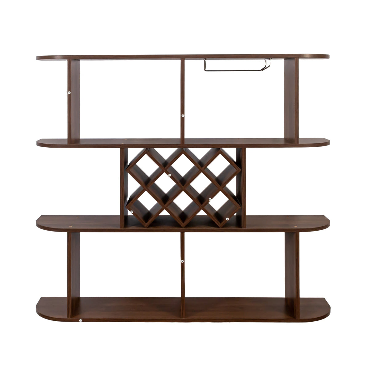 Large Wall Mounted 3 Tier Rustic Bottle Wine Rack, photo 10 of 10
