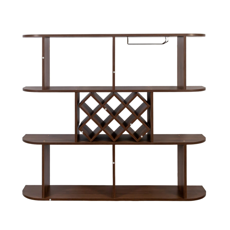 Large Wall Mounted 3 Tier Rustic Bottle Wine Rack, photo 10 of 10
