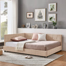 Mid-Century Storage Upholstered Tufted Bed Frame With Backrest And Armrests by Unique Piece Furniture