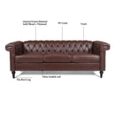 83.66 Inch Width Traditional Square Arm removable cushion 3 seater Sofa
