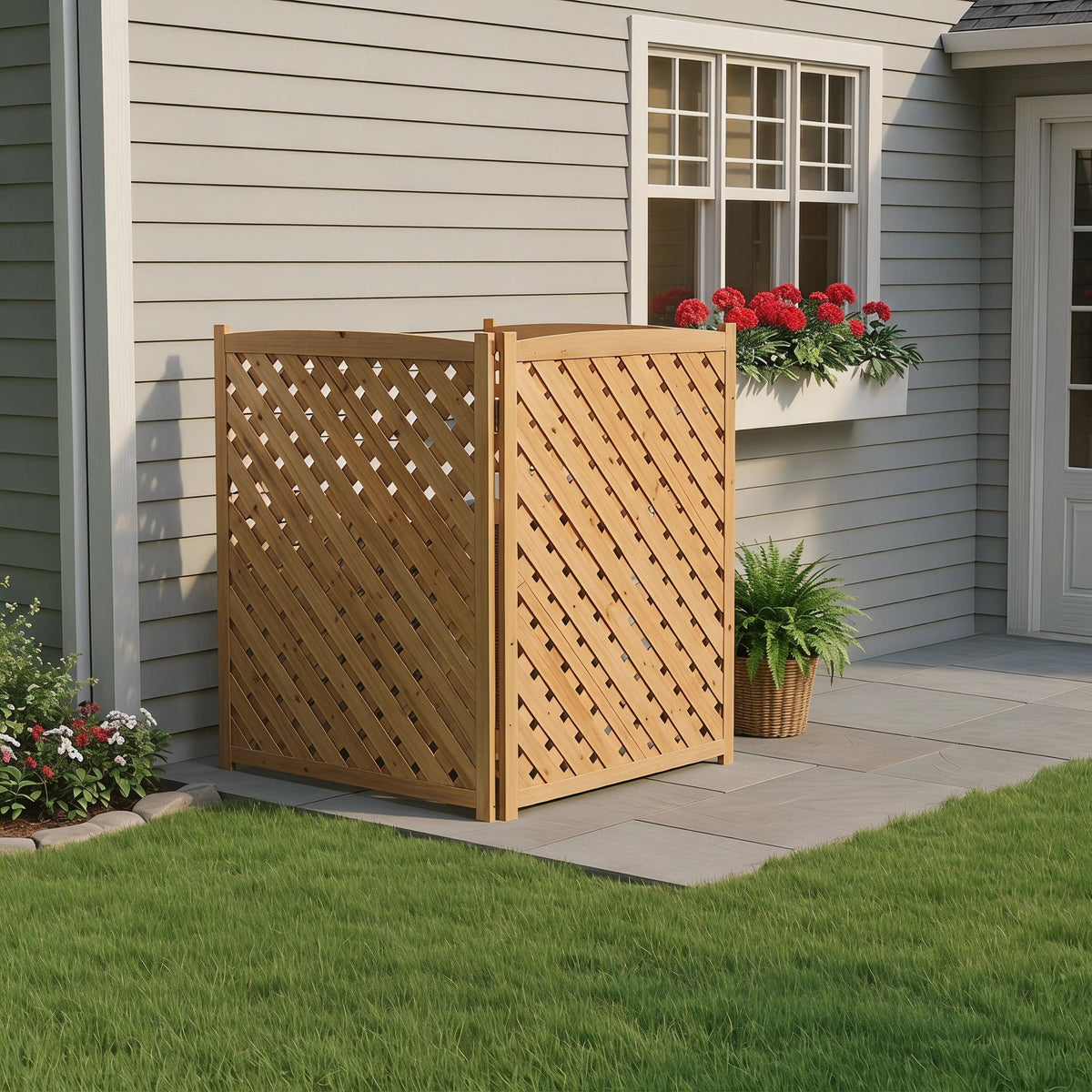 Outdoor 3 Panel Air Conditioner Fence Screen, photo 8 of 19
