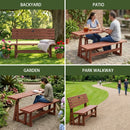 2-in-1 Convertible Bench Picnic Table by HouseOfZazla