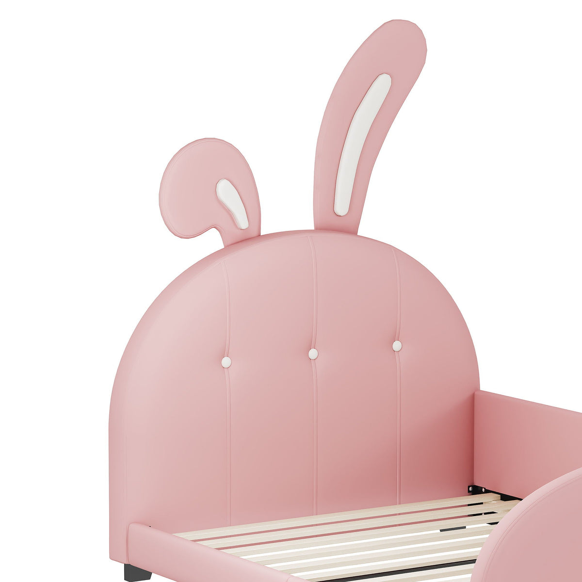 Upholstered Rabbit-Shape Princess Bed With Headboard And Footboard, photo 6 of 14