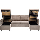Sectional Sofa Bed With Pull Out Sleeper, USB Ports, Cup Holders by HouseOfZazla