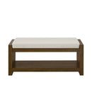 40" Accent Bench with Lower Shelf Shoe Rack